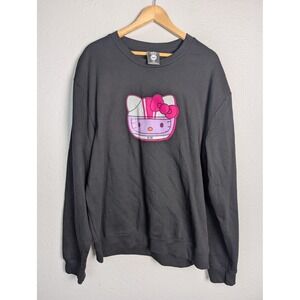 Hello Kitty Sweatshirt Mens 2XL Black Pullover Fleece Graphic Tokyo Speed